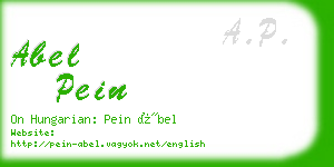 abel pein business card